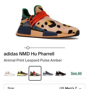 Adidas Orange Black Sneakers NMD Hu Pharrell